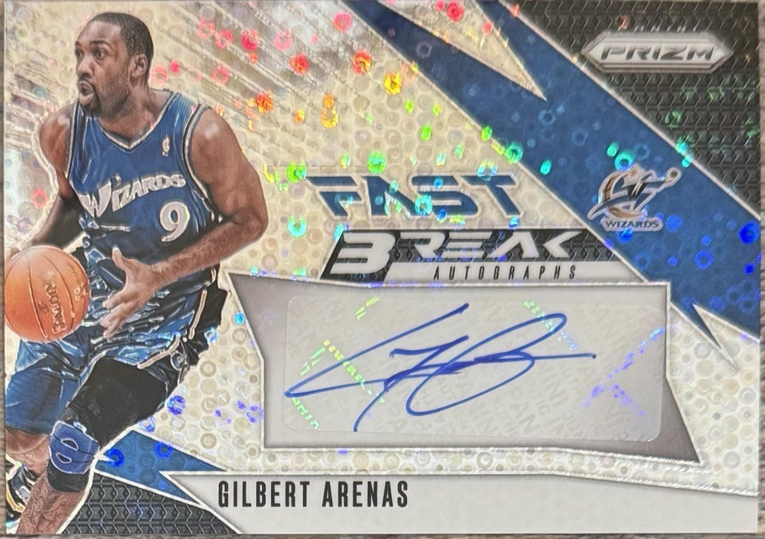 Gilbert Arenas #FB-GLB 2024-25 Panini Prizm Basketball Fast Break Autographs