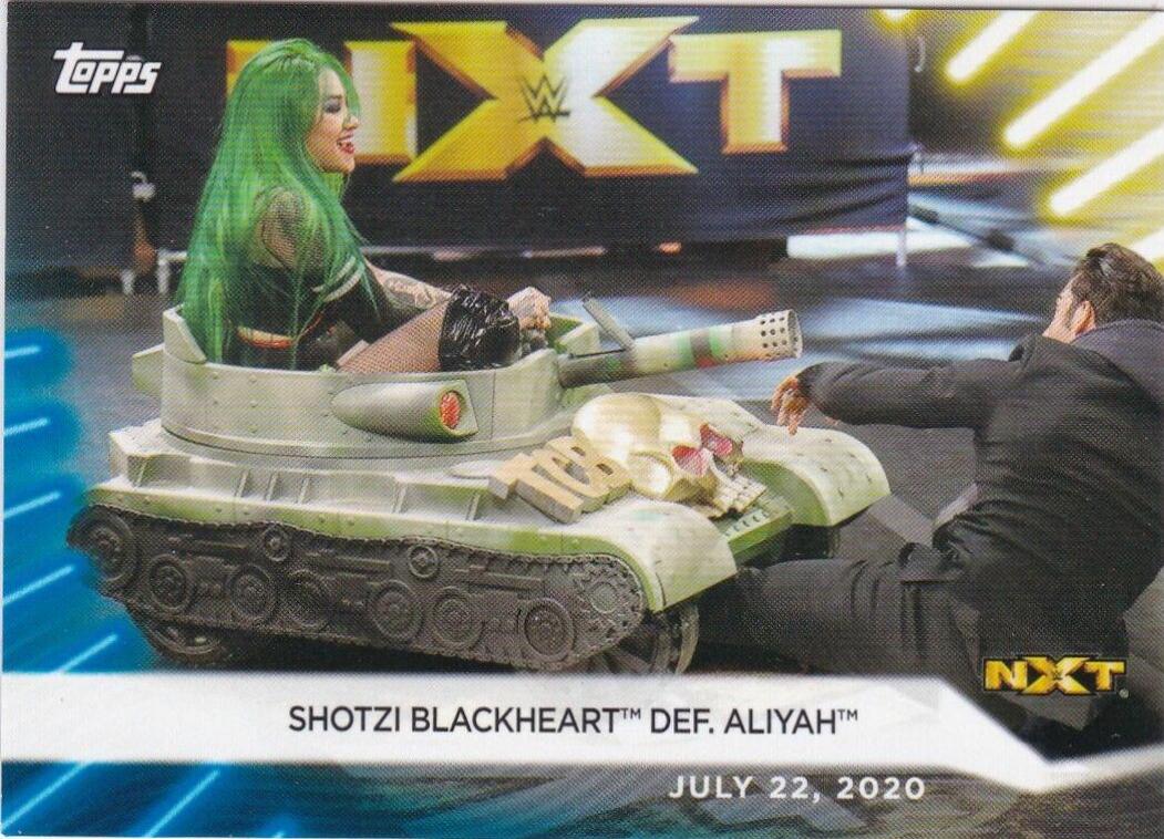 Shotzi Blackheart def. Aliyah [Blue] #48 Wrestling Cards 2021 Topps WWE Women's Division