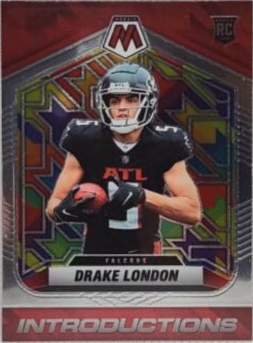 Drake London #I-5 Football Cards 2022 Panini Mosaic Introductions