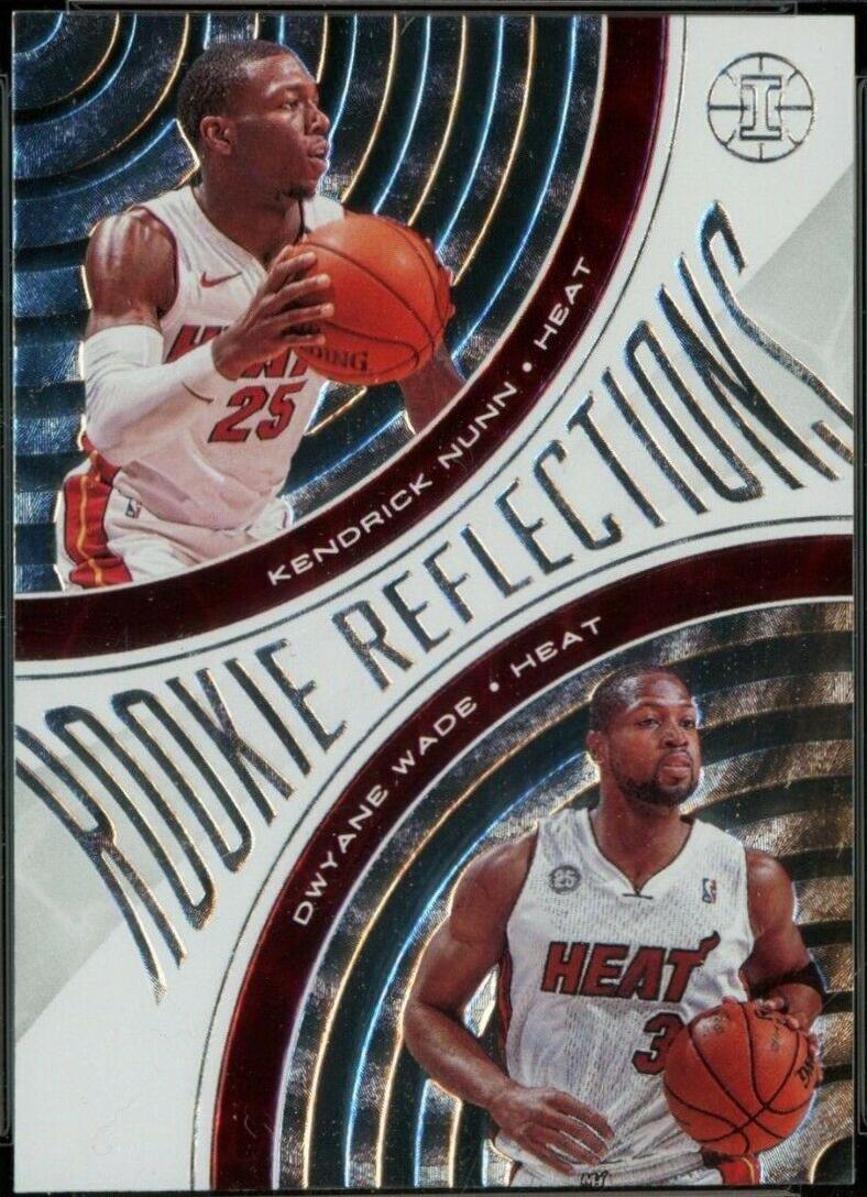 Dwyane Wade, Kendrick Nunn #6 Basketball Cards 2019 Panini Illusions Rookie Reflections