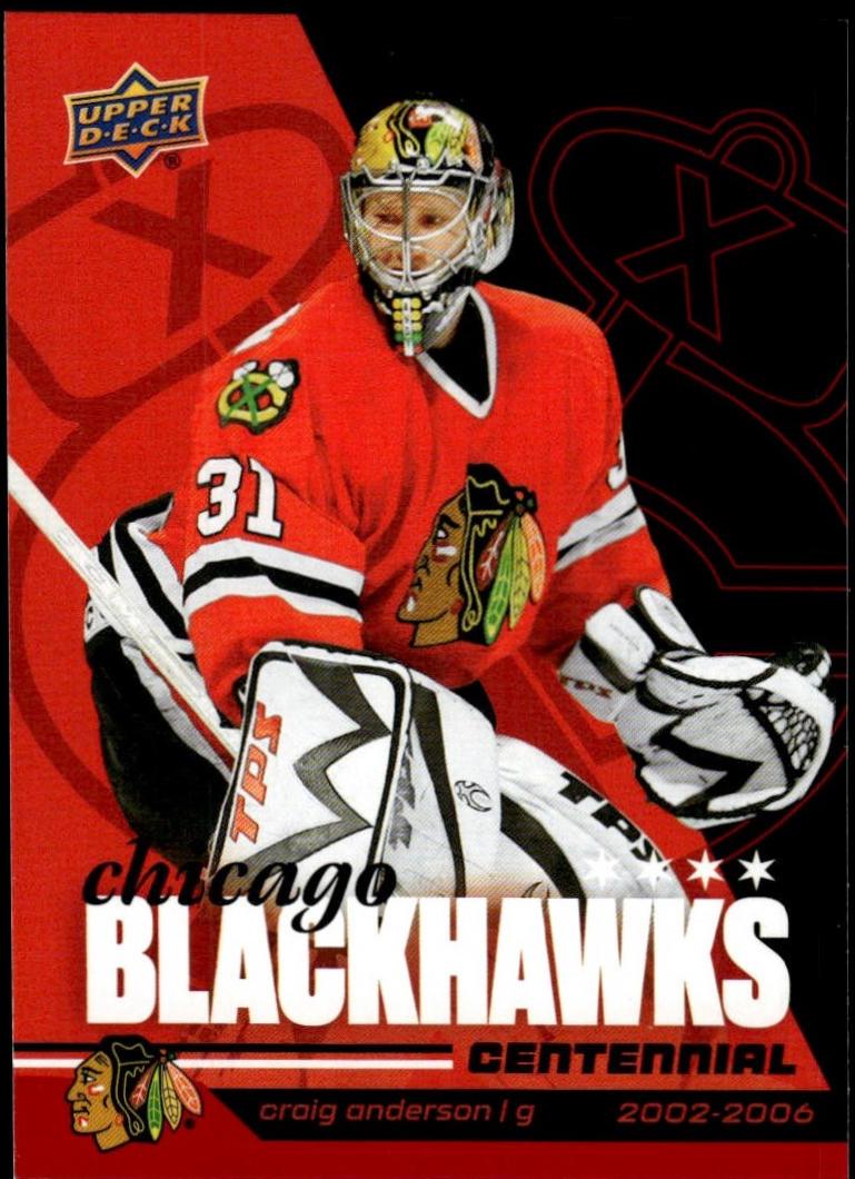 Craig Anderson #66 2025 Upper Deck Chicago Blackhawks Centennial Hockey