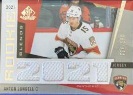 Anton Lundell #RB-AL Hockey Cards 2021 SP Game Used Rookie Blends