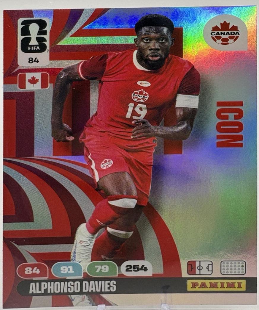 Alphonso Davies #84 2026 Panini Adrenalyn XL FIFA World Cup