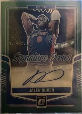 Jalen Duren #SS-DUR 2024 Panini Donruss Optic Signature Series Basketball