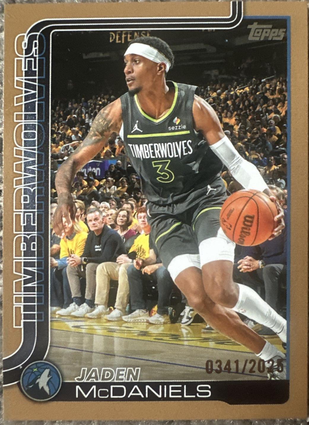 Jaden McDaniels [Gold] #248 Prices | 2025 Topps | Basketball Cards