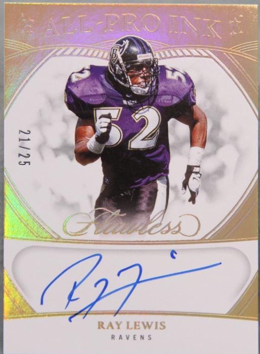 Ray Lewis #13 2025 Panini Flawless Football All-Pro Ink