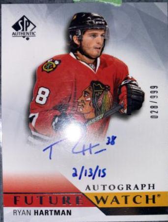 Ryan Hartman #232 2015-16 SP Authentic Hockey