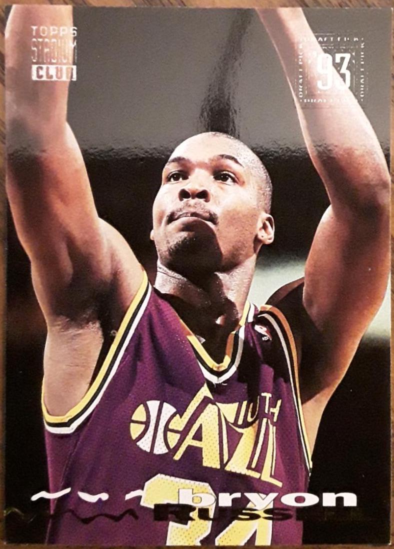 Bryon Russell #199 Basketball Cards 1993 Stadium Club