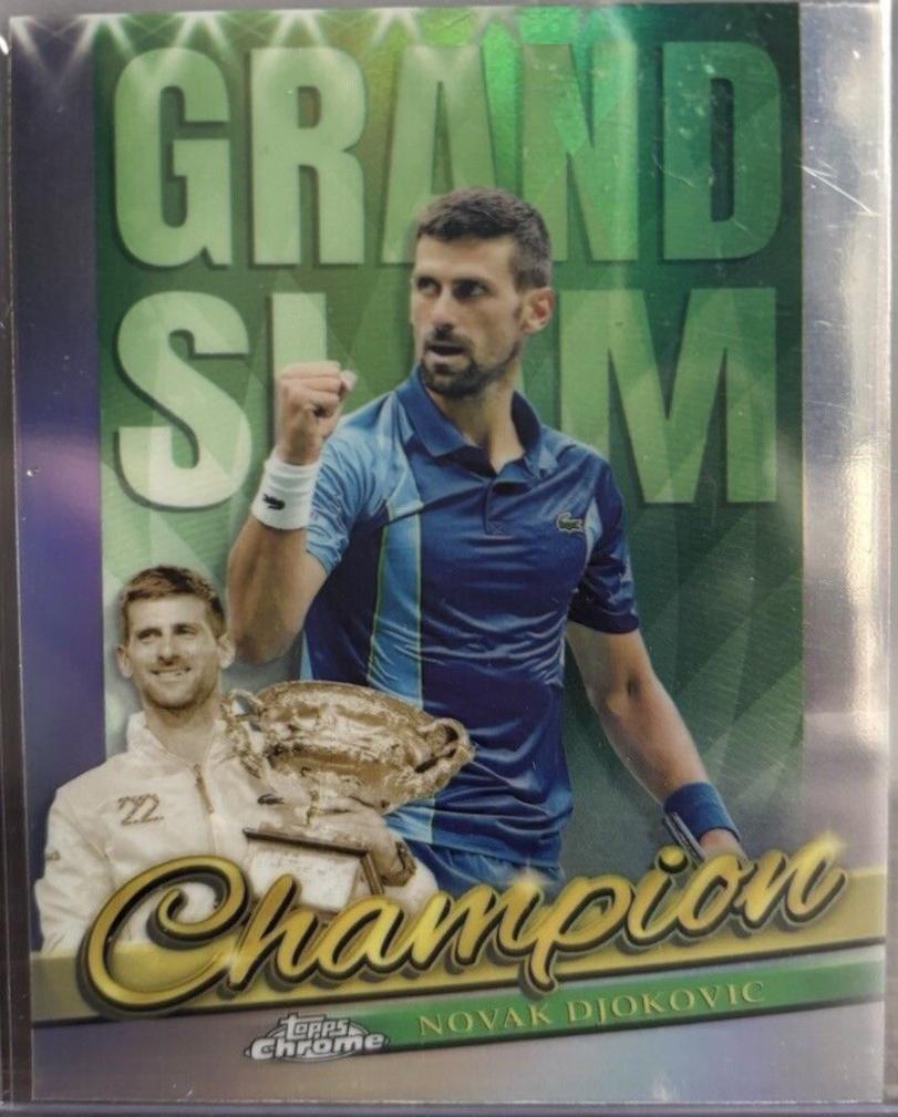 Novak Djokovic #GSC-ND Tennis Cards 2024 Topps Chrome Grand Slam Champions