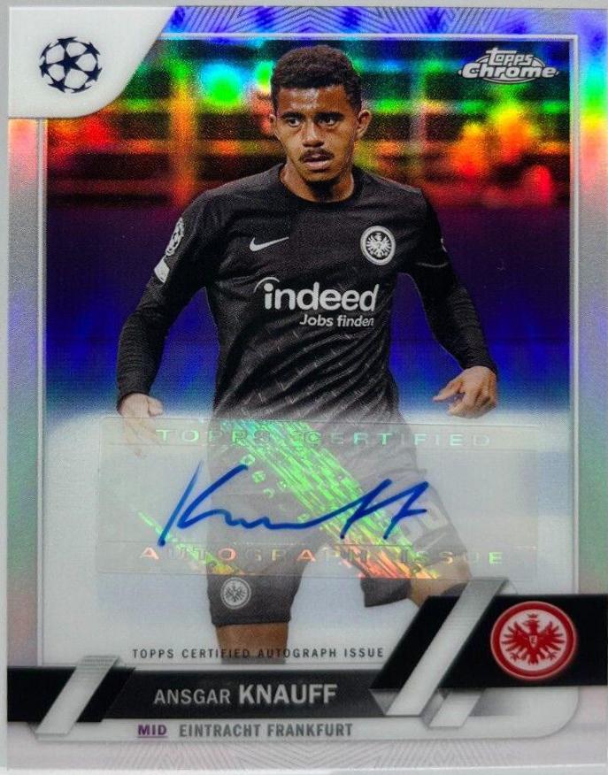 Ansgar Knauff #CA-KN 2022 Topps Chrome UEFA Club Competitions Autographs
