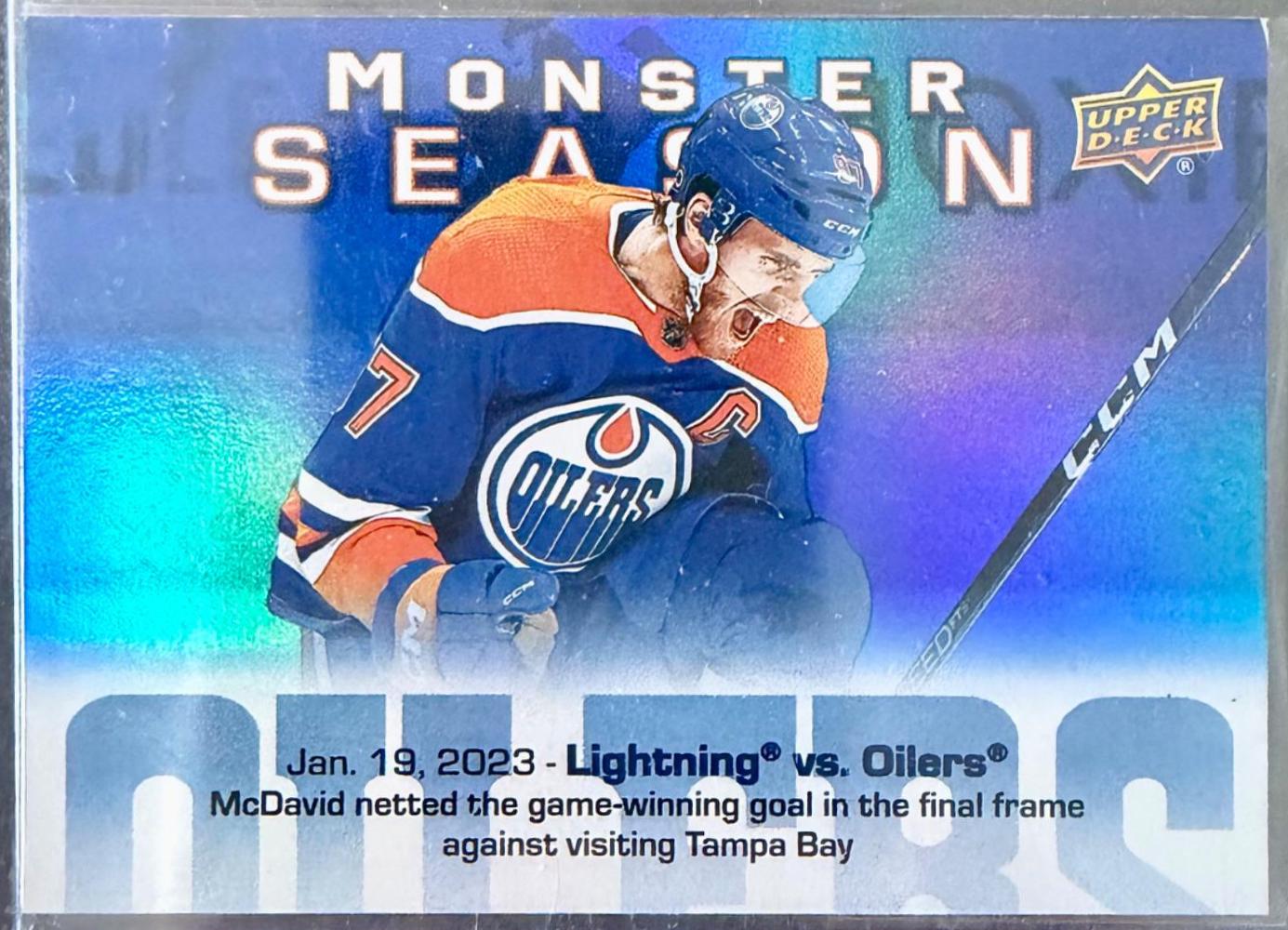 Connor McDavid #MS-47 2023-24 Upper Deck Hockey Monster Season