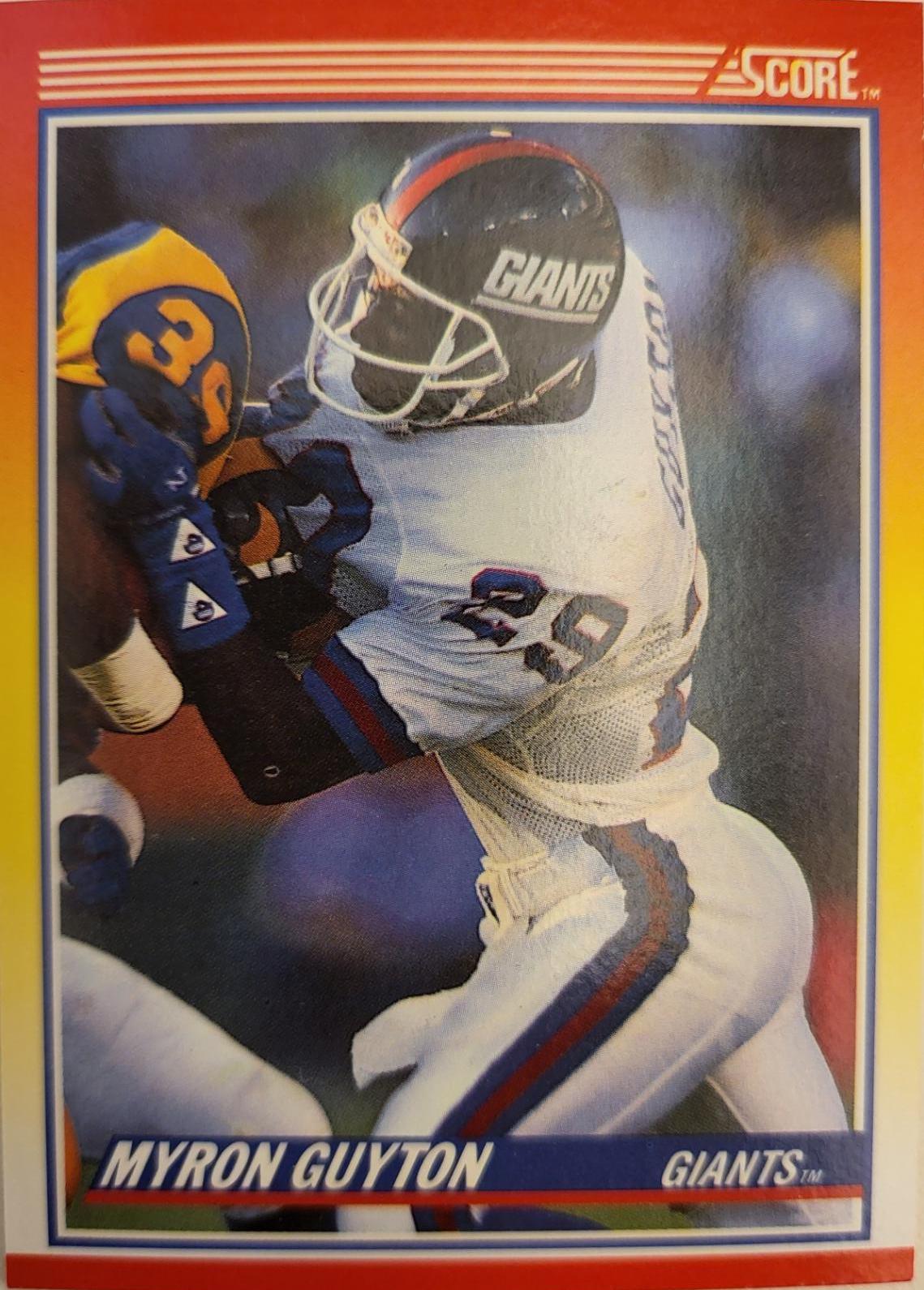 Myron Guyton #253 Football Cards 1990 Panini Score