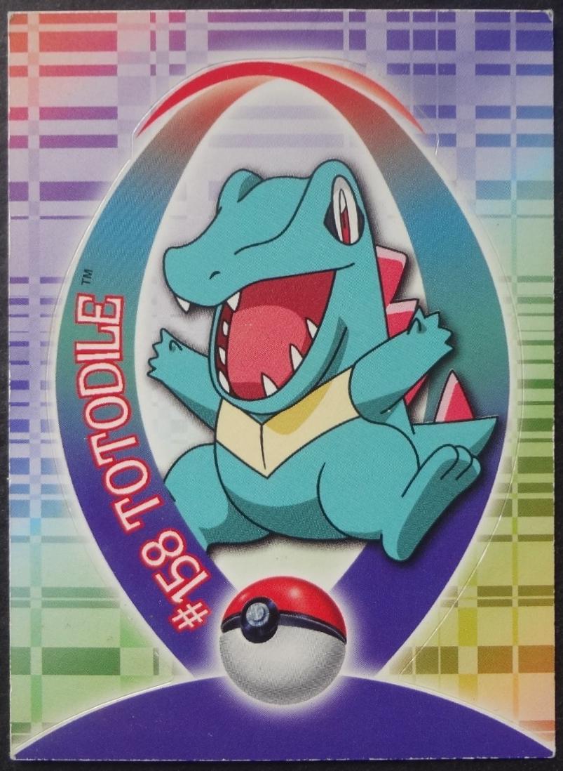Totodile #7 from Pokemon 2001 Topps Johto Sticker