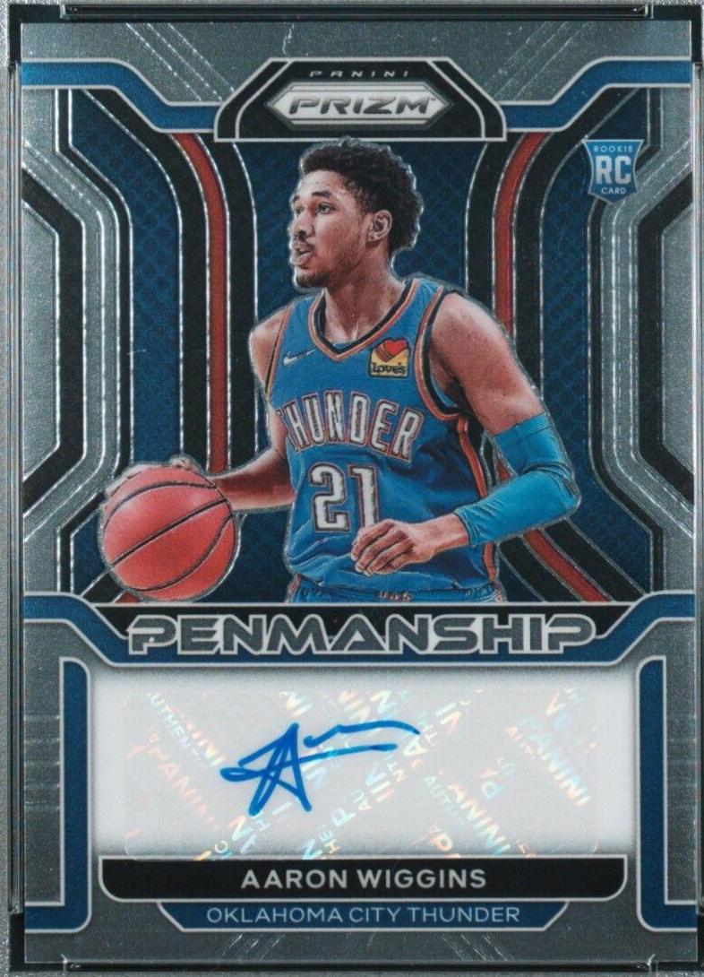 Aaron Wiggins #RP-AWG Basketball Cards 2021 Panini Prizm Rookie Penmanship