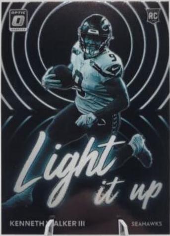 Kenneth Walker III #LU-16 Football Cards 2022 Panini Donruss Optic Light it Up