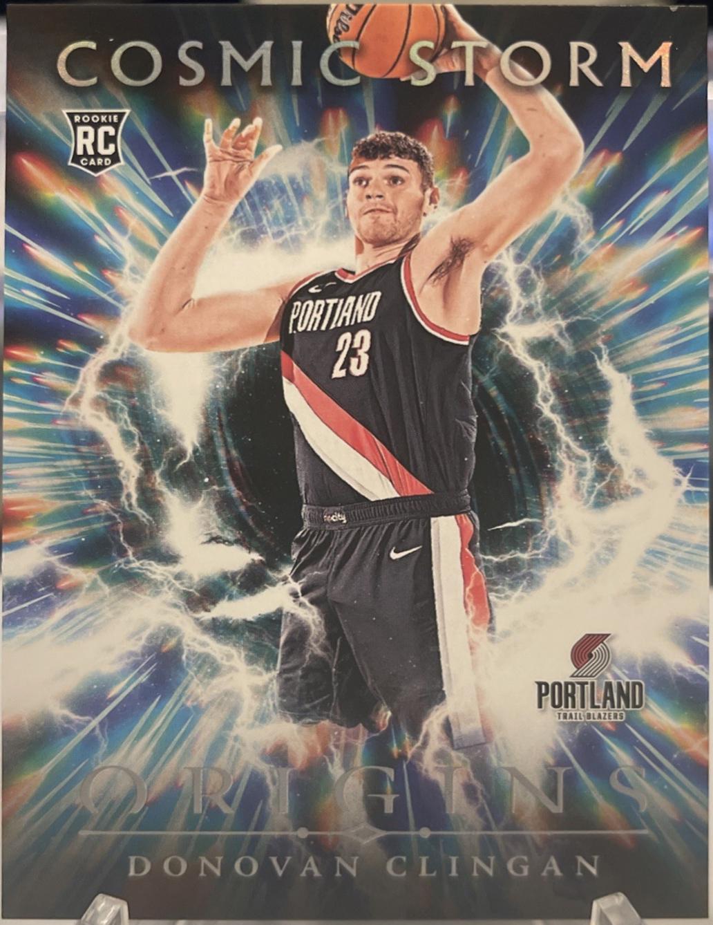 Donovan Clingan #20 Basketball Cards 2024 Panini Origins Cosmic Storm