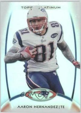 Aaron Hernandez #4 Football Cards 2012 Topps Platinum