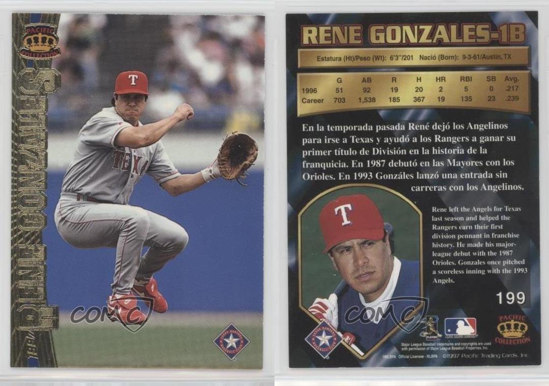 Rene Gonzales #199 1997 Pacific Crown Collection Baseball