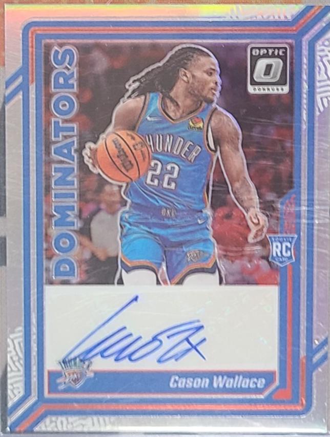 Cason Wallace #4 Basketball Cards 2023 Donruss Optic Rookie Dominators Signature