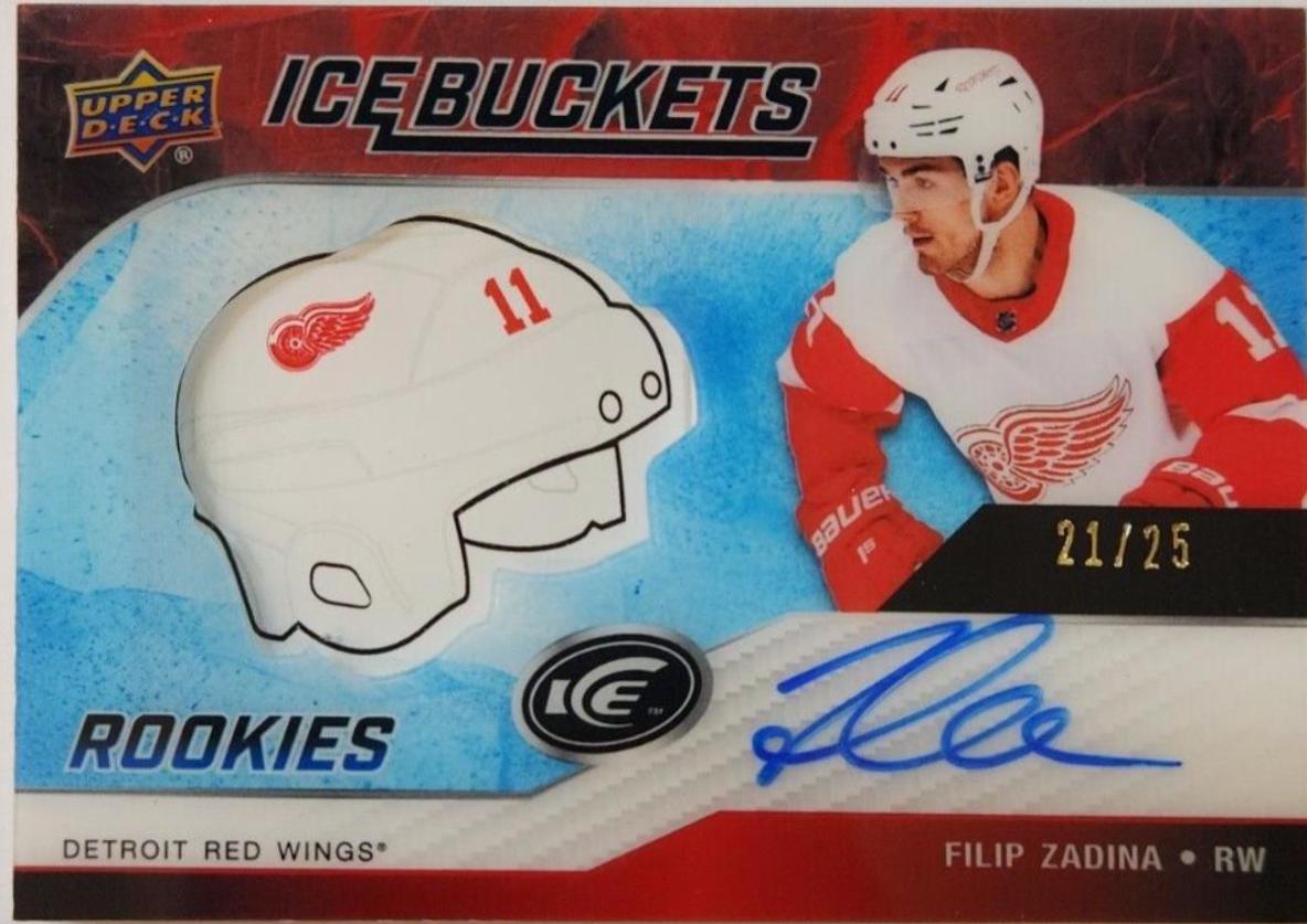 Filip Zadina #IBR-FZ Hockey Cards 2021 Upper Deck Ice 2019 Update Rookie Buckets Autographs