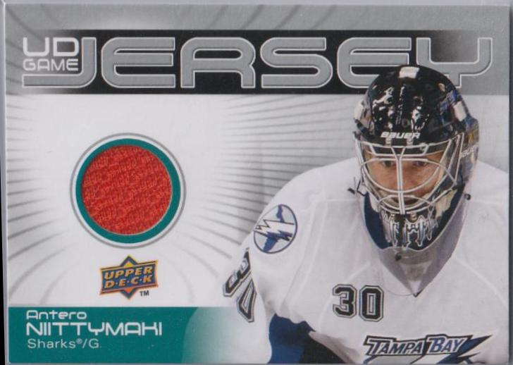 Antero Niittymaki #GJ-AN Hockey Cards 2010 Upper Deck Game Jersey