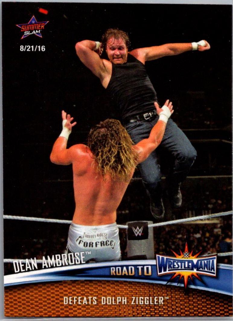 Dean Ambrose #RTW-9 Wrestling Cards 2017 Topps WWE Road To Wrestlemania 33