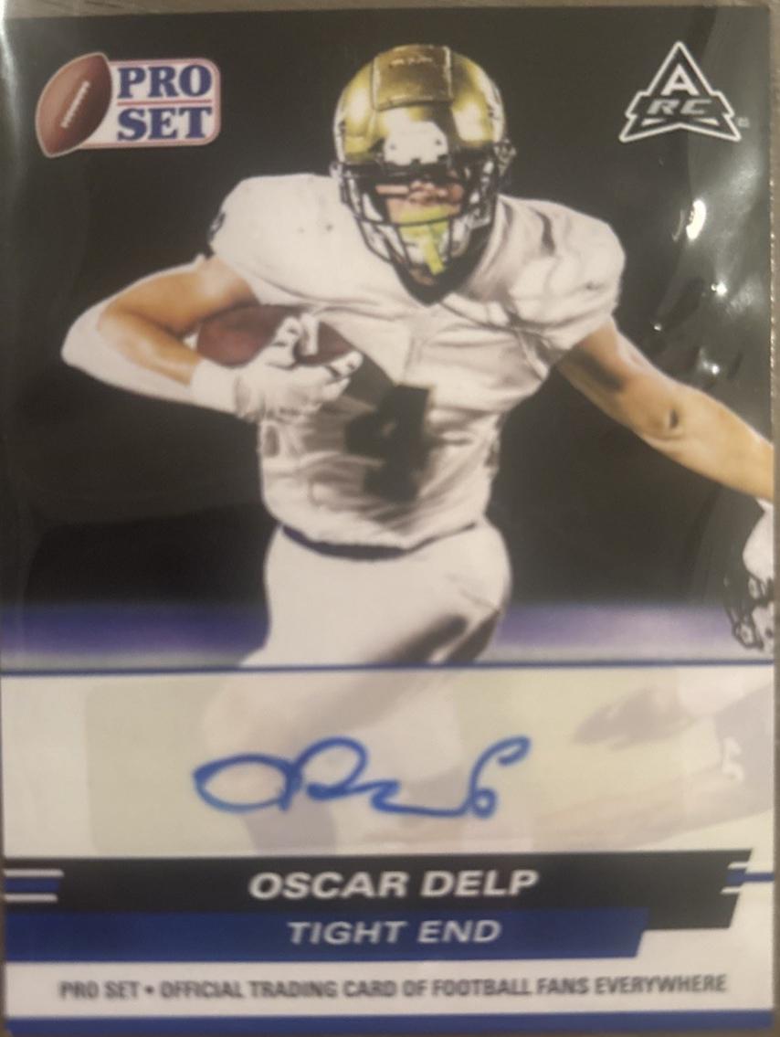 Oscar Delp #PSA-OD1 2022 Pro Set Draft Autograph Football