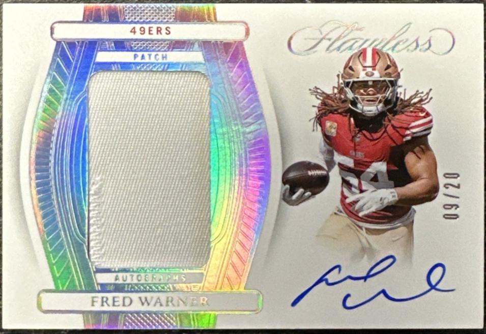 Fred Warner #33 2024 Panini Flawless Football Patch Autographs