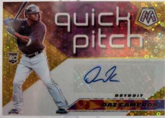 Daz Cameron #QPA-DC Baseball Cards 2021 Panini Mosaic Quick Pitch Autographs