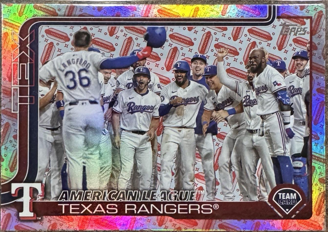 Texas Rangers [Hot Dog] #593 Prices | 2025 Topps Series 2 | Baseball Cards