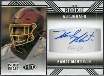 Kamal Martin #A19 2020 Sage Hit Rookie Autograph Football