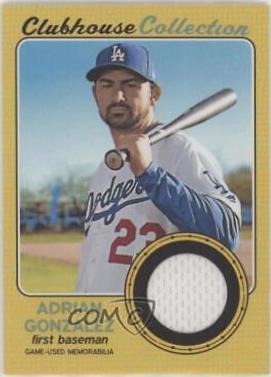 Adrian Gonzalez #AG Baseball Cards 2017 Topps Heritage Clubhouse Collection Relics