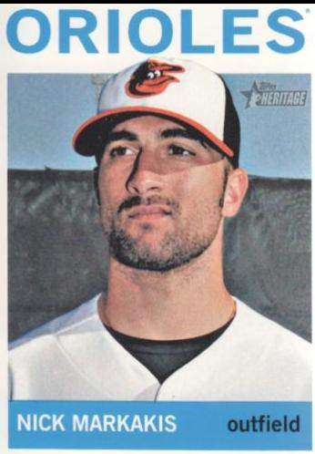 Nick Markakis #17 Baseball Cards 2013 Topps Heritage