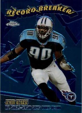 Jevon Kearse #RB27 Football Cards 2003 Topps Chrome Record Breakers