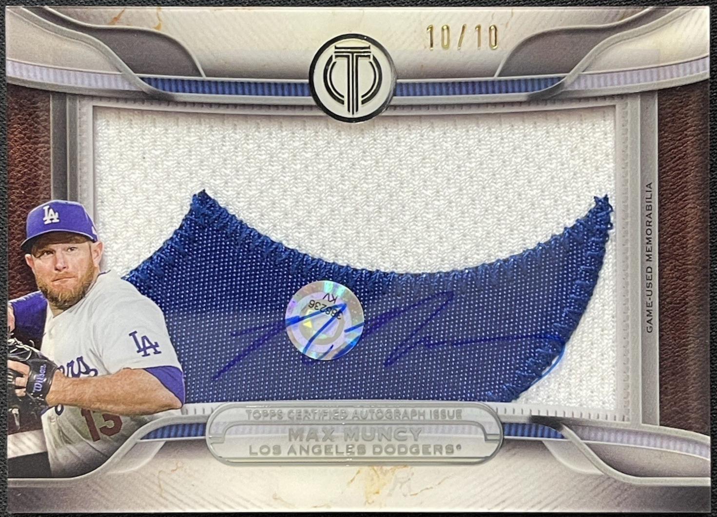 Max Muncy #PPA-MAX Baseball Cards 2025 Topps Tribute Prime Patch Autograph Relic