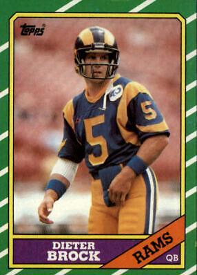 Dieter Brock #77 Football Cards 1986 Topps