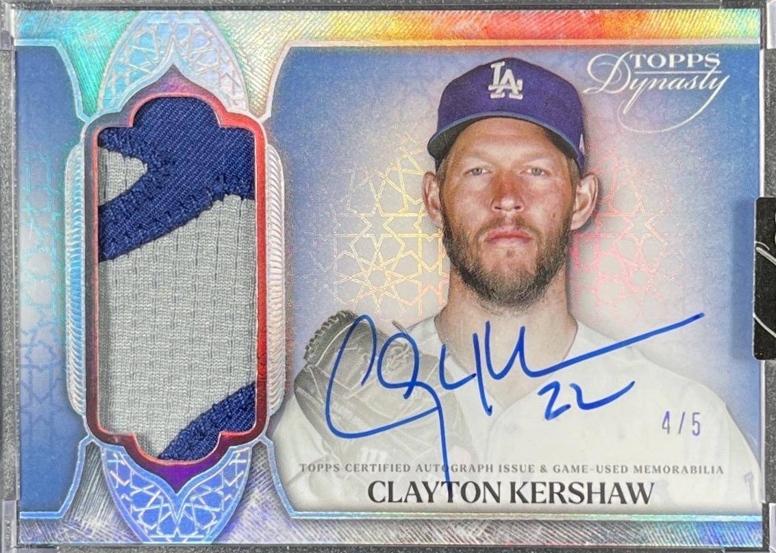 Clayton Kershaw #DAP-CK5 2025 Topps Dynasty Autograph Patch Baseball