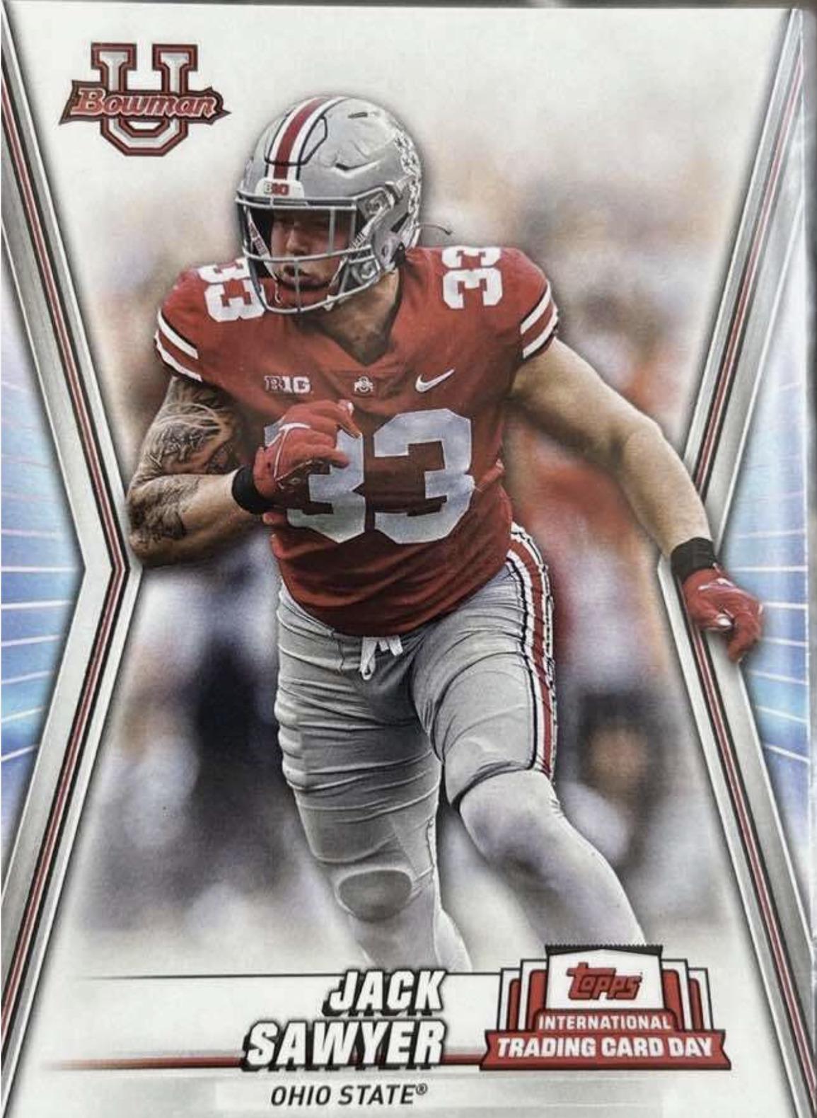 Jack Sawyer #NTCD-BF17 Football Cards 2023 Topps International Trading Card Day