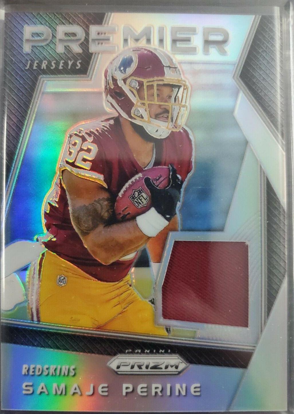Samaje Perine #25 Football Cards 2017 Panini Prizm Premier Jersey