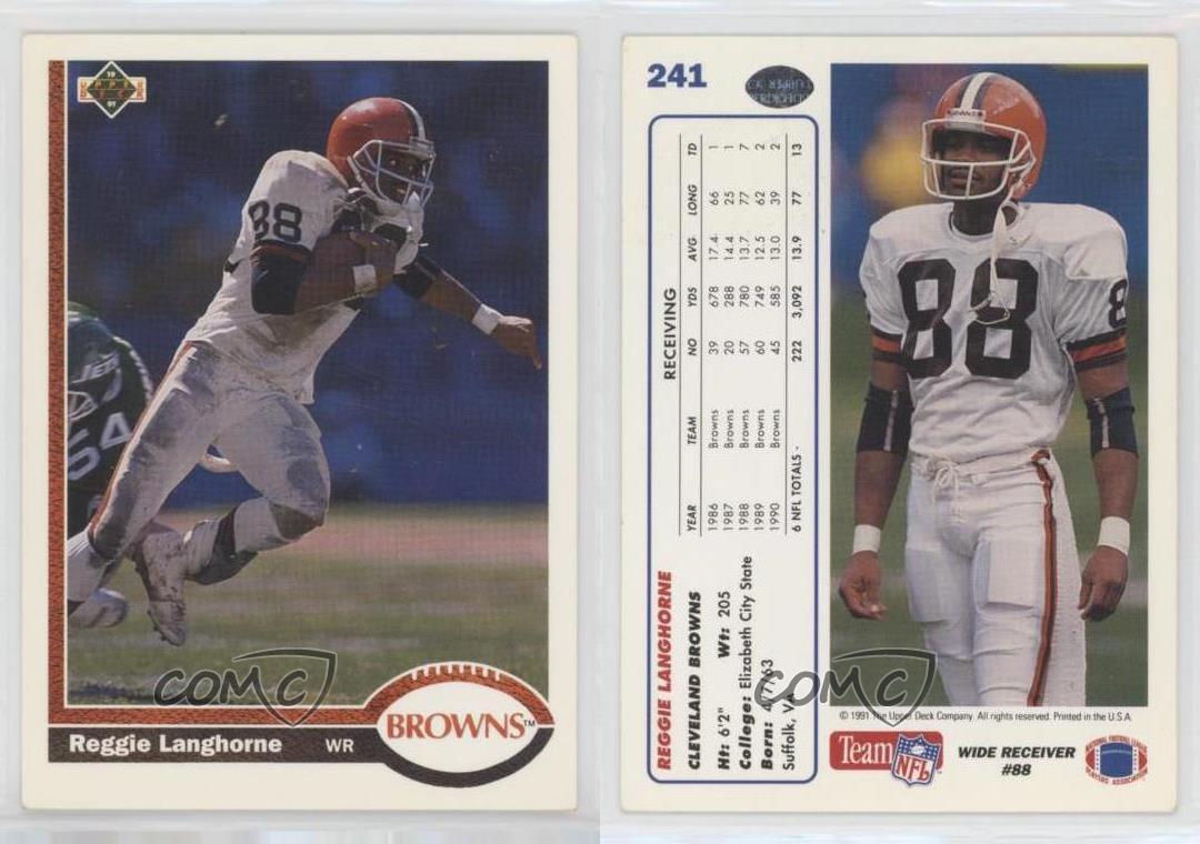 Reggie Langhorne #241 Football Cards 1991 Upper Deck