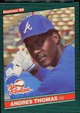 Andres Thomas #10 Baseball Cards 1986 Donruss Rookies