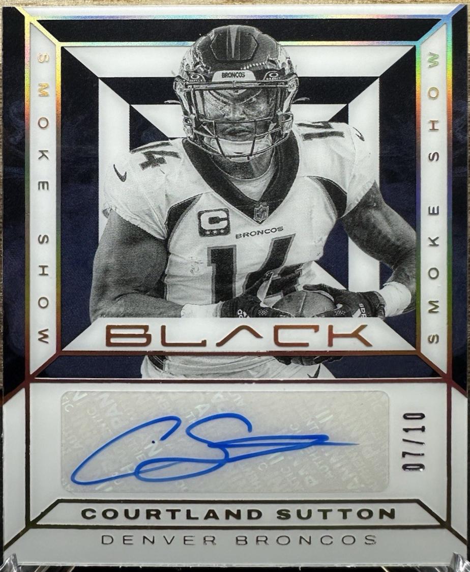 Courtland Sutton [Gold] #SSS-CSN Prices | 2024 Panini Black Smoke Show ...