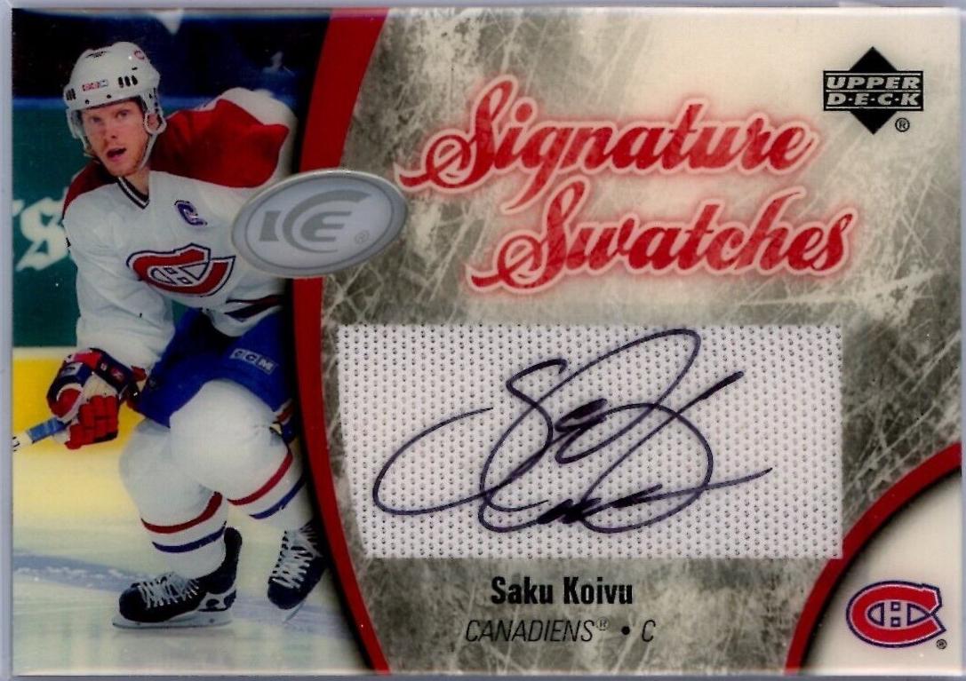Saku Koivu #SS-SK Hockey Cards 2005 Upper Deck Ice Signature Swatches