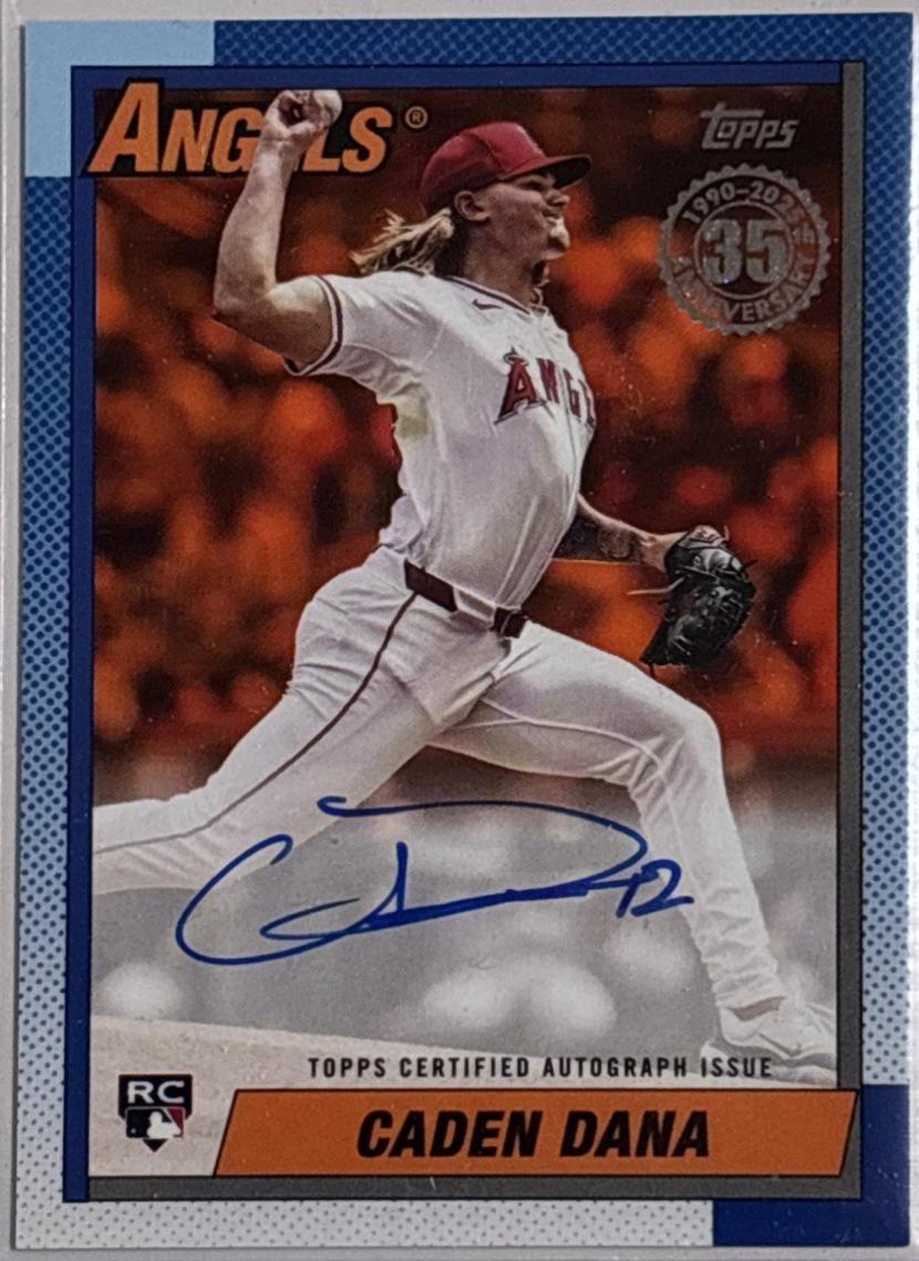 Caden Dana #90B2-CD 2025 Topps 1990 Autograph Baseball