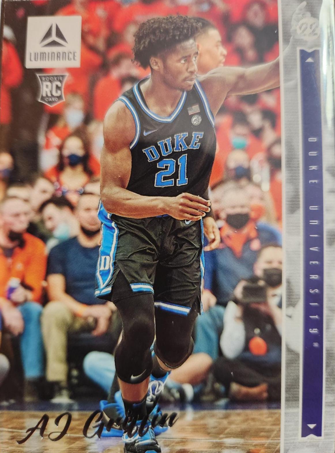 AJ Griffin #29 Basketball Cards 2022 Panini Chronicles Draft Picks Luminance