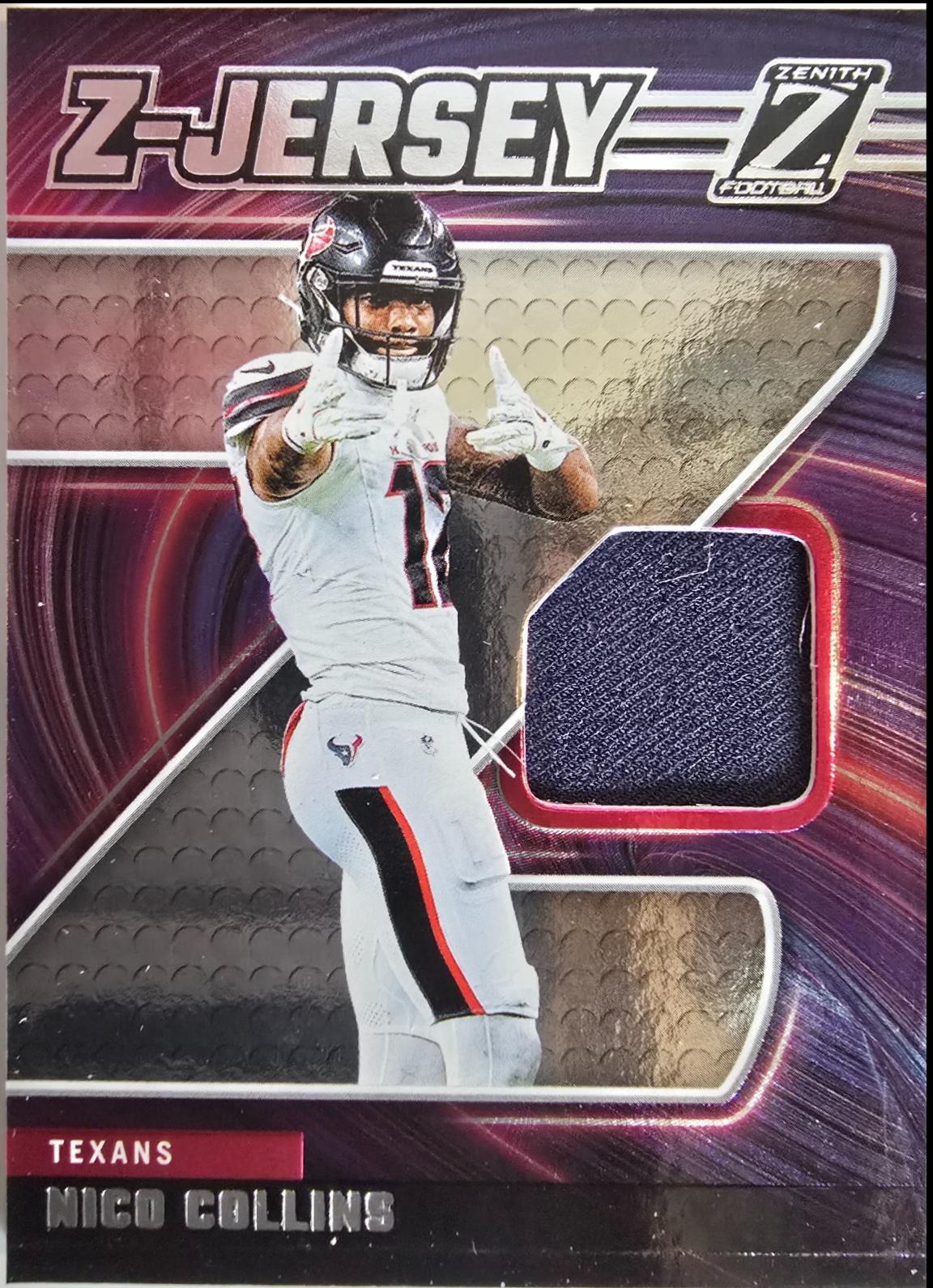 Nico Collins #ZJ34 Football Cards 2024 Panini Zenith Z Jersey
