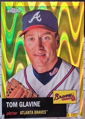 Tom Glavine [Yellow RayWave Refractor] #370