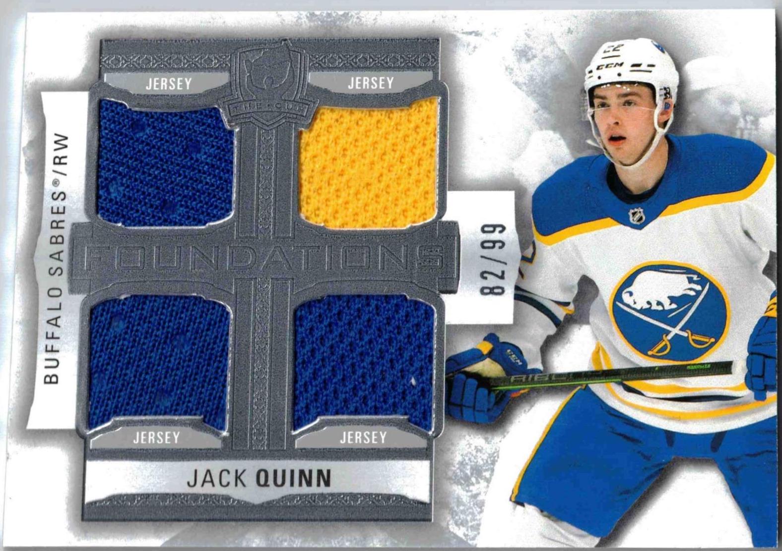 Jack Quinn #F-JQ Hockey Cards 2022 Upper Deck The Cup Foundations