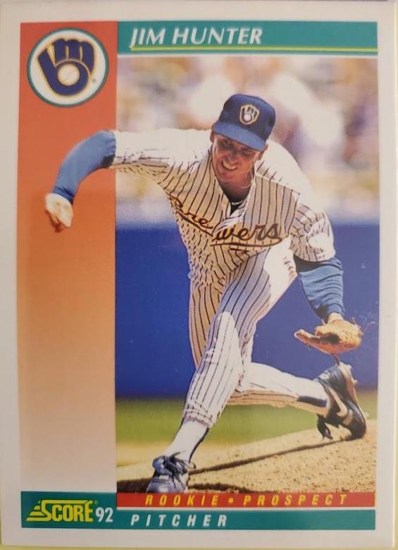 Jim Hunter #741 1992 Score Baseball