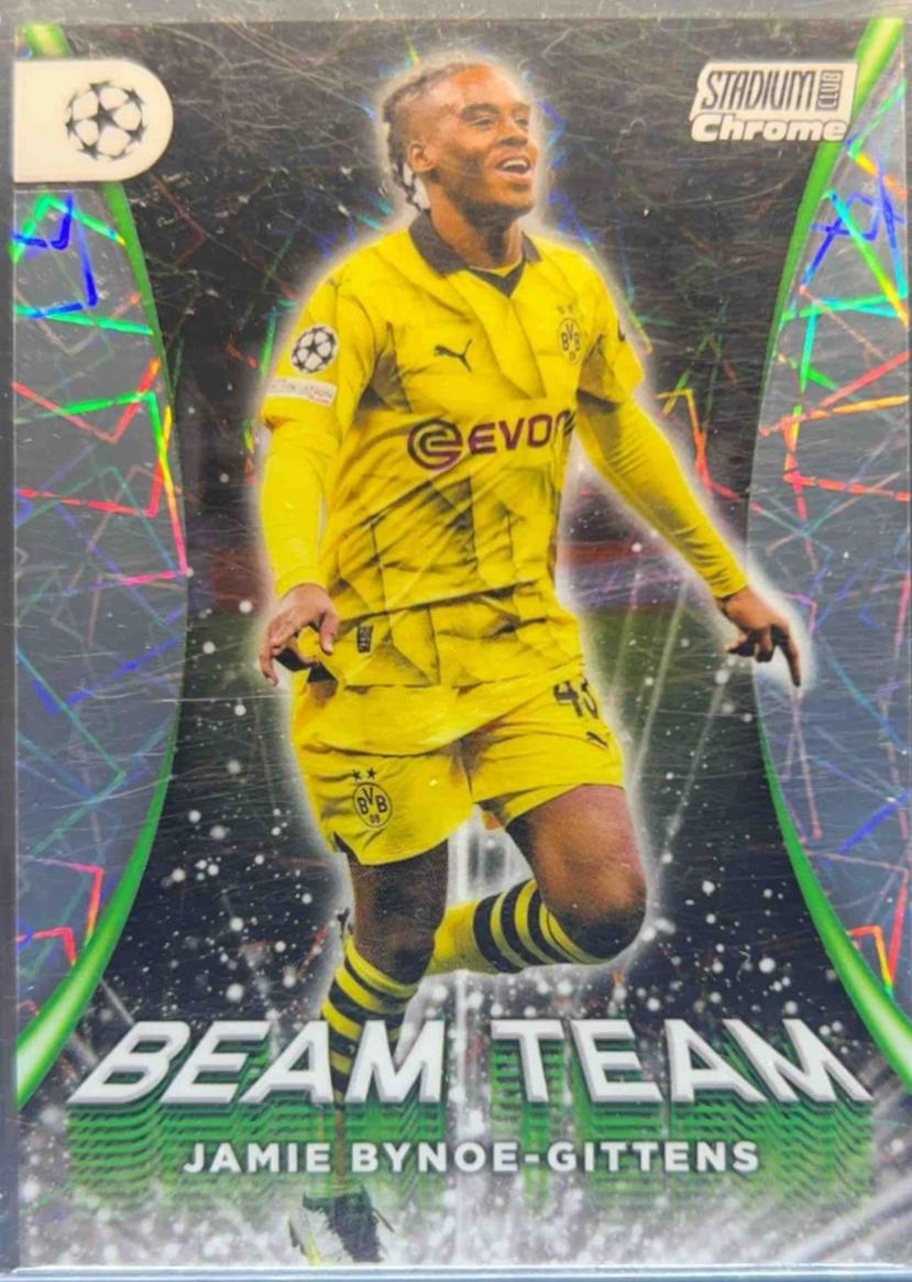 Jamie Bynoe-Gittens #BT-JBG Soccer Cards 2023 Topps Stadium Club Chrome UEFA Beam Team